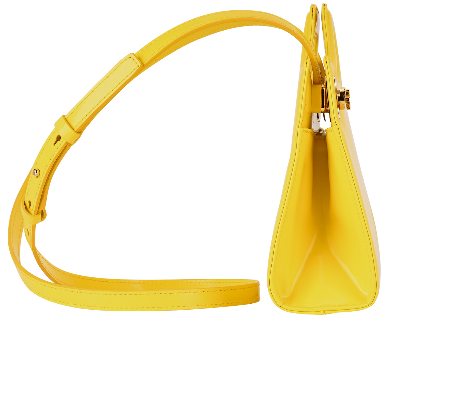 Mini Wanda, &pound;220, Handbags, Yellow, Leather, Side view